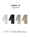 TARIFA III * APLIQUE LECTOR LED 3W 3000K NICKEL SATIN TYPE-C CARGADOR